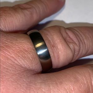Mens wedding ring titanium